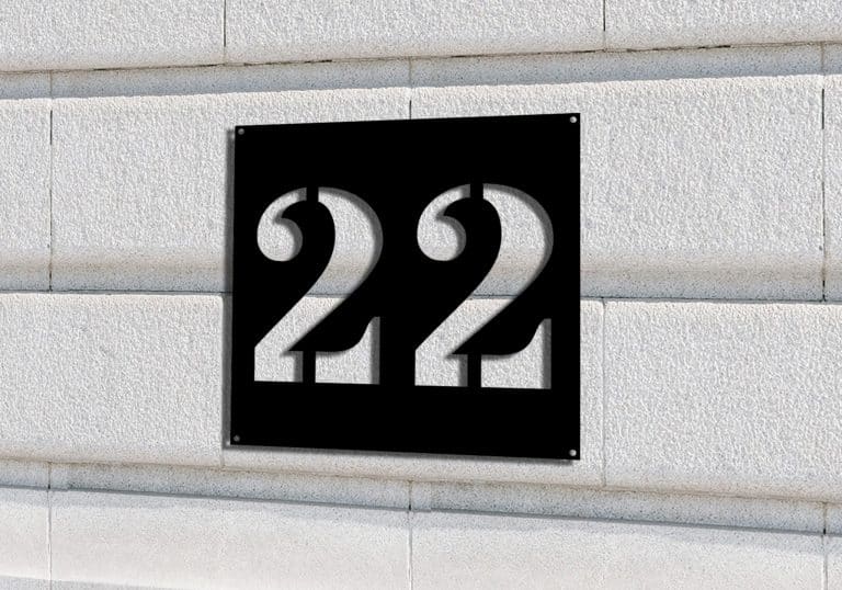 Décoration murale en métal : Plaque numéro de maison