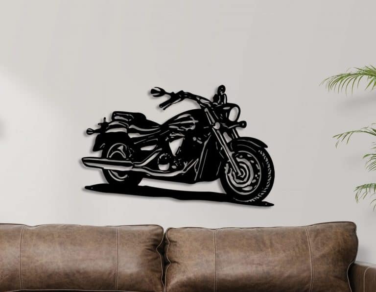 Décoration murale en métal : Yamaha 1300 A Midnight Star