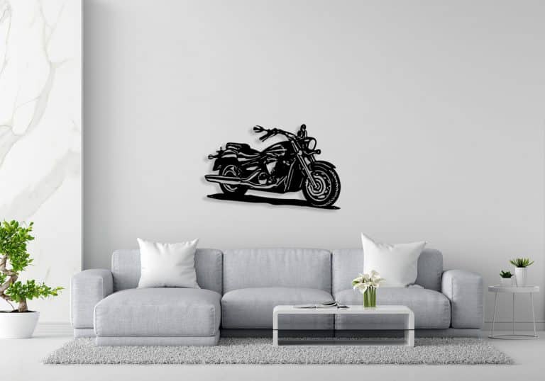 Décoration murale en métal : Moto Yamaha 1300 A Midnight Star