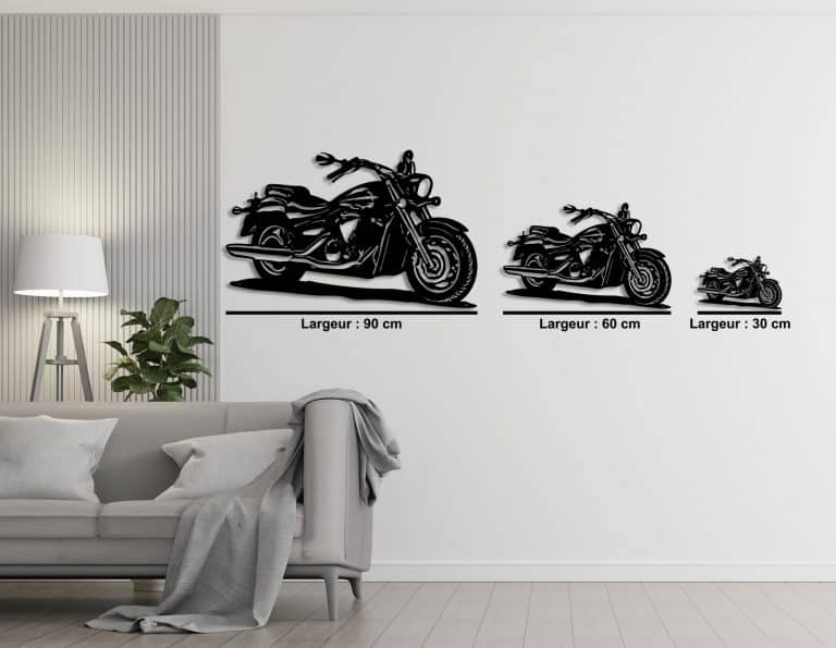 Décoration murale en métal : Yamaha 1300 A Midnight Star