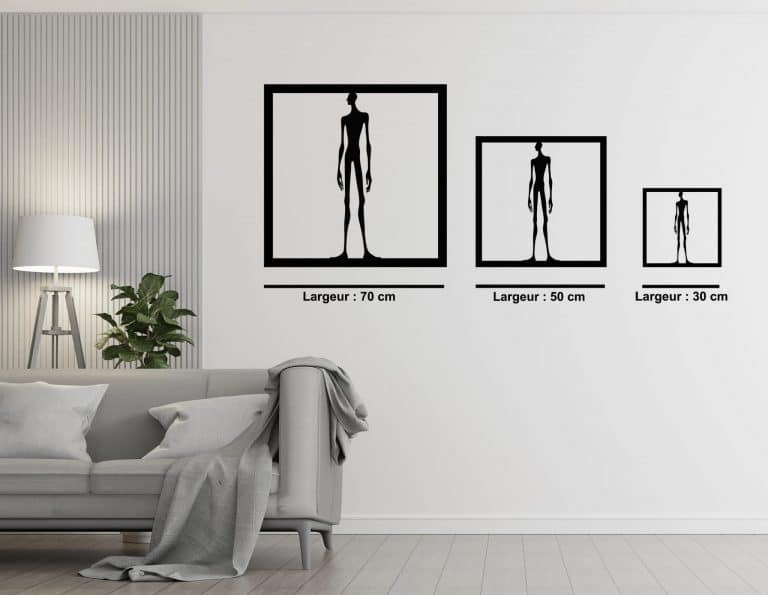 Décoration murale en métal : Long John : homme debout
