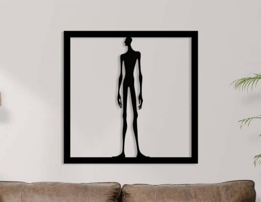 Décoration murale en métal : Long John : homme debout