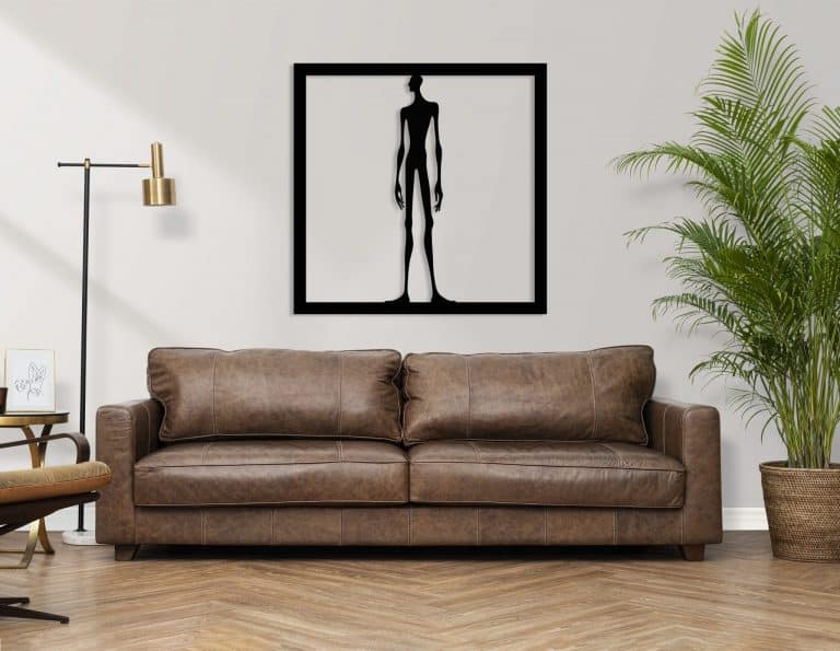 Décoration murale en métal : Long John : homme debout