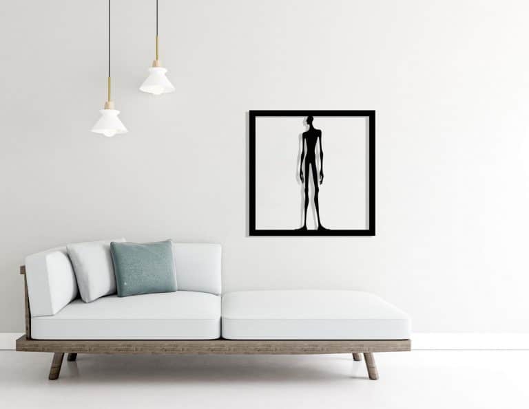 Décoration murale en métal : Long John : homme debout