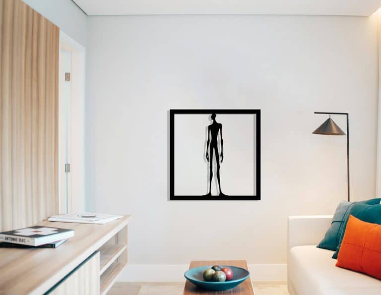 Décoration murale en métal : Long John : homme debout