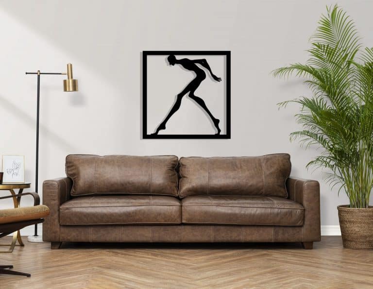 Décoration murale en métal : Long John : homme courbé