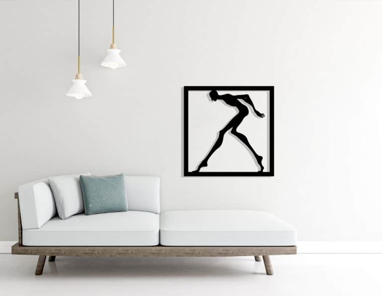 Décoration murale en métal : Long John : homme courbé