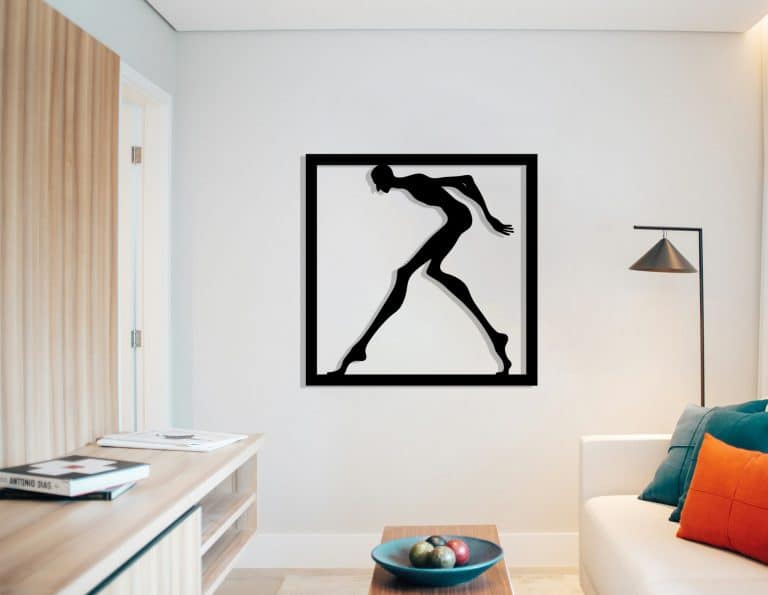 Décoration murale en métal : Long John : homme courbé