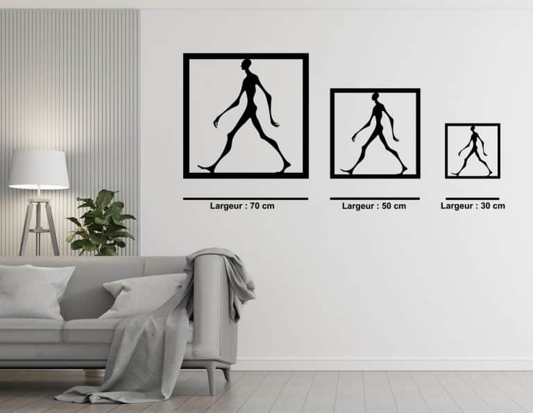 Décoration murale en métal : Long John : homme en marche