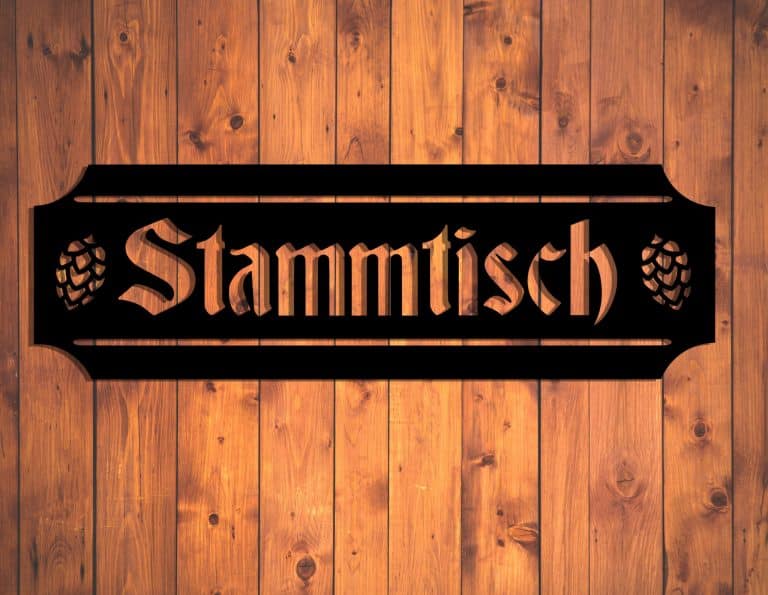 Décoration murale en métal : Plaque Stammtisch