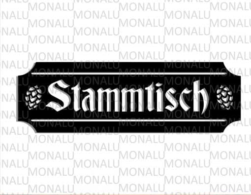 Décoration murale en métal : Plaque Stammtisch