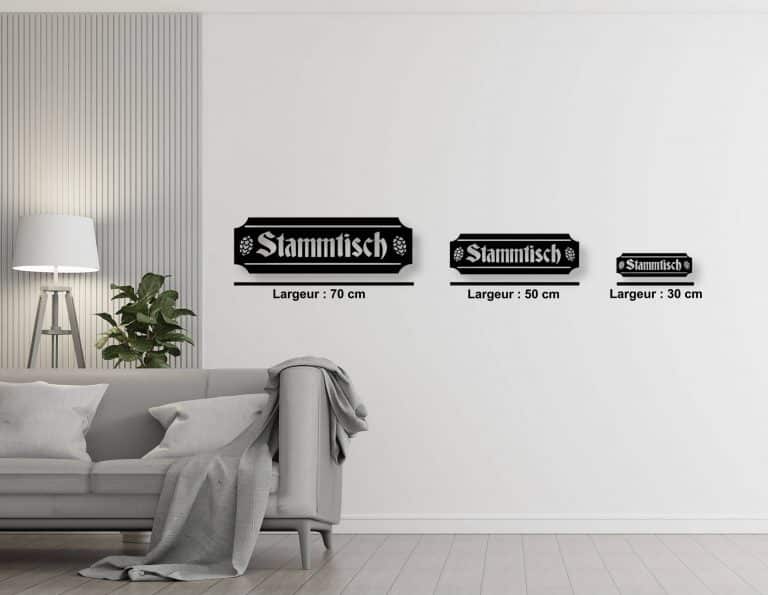 Décoration murale en métal : Plaque Stammtisch