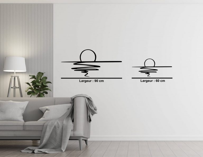 Décoration murale en métal : coucher de soleil