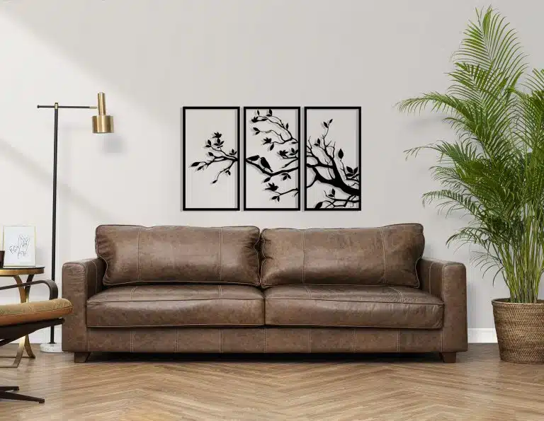Décoration murale en métal : Arbre aux oiseaux