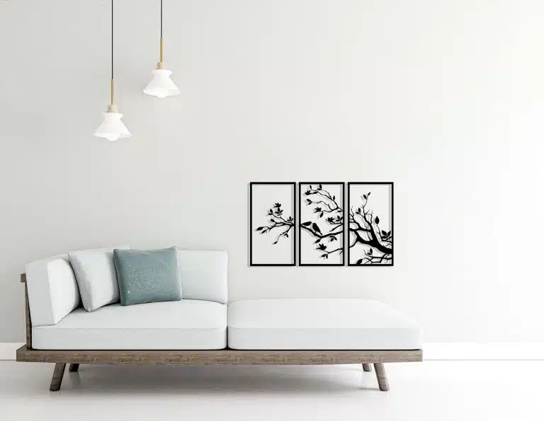 Décoration murale en métal : Arbre aux oiseaux