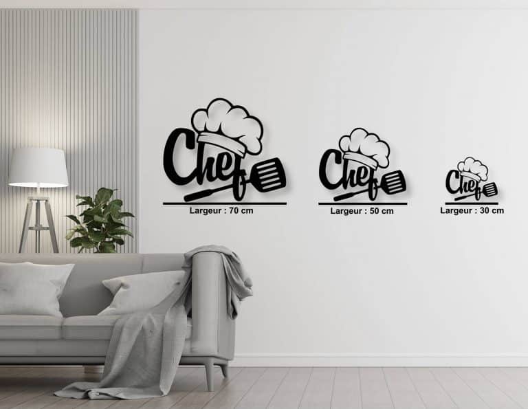 Décoration mural en métal : Chef