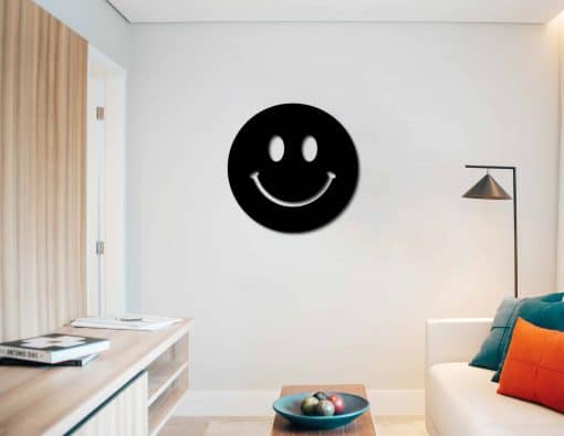 Décoration murale en métal : Smiley sourire