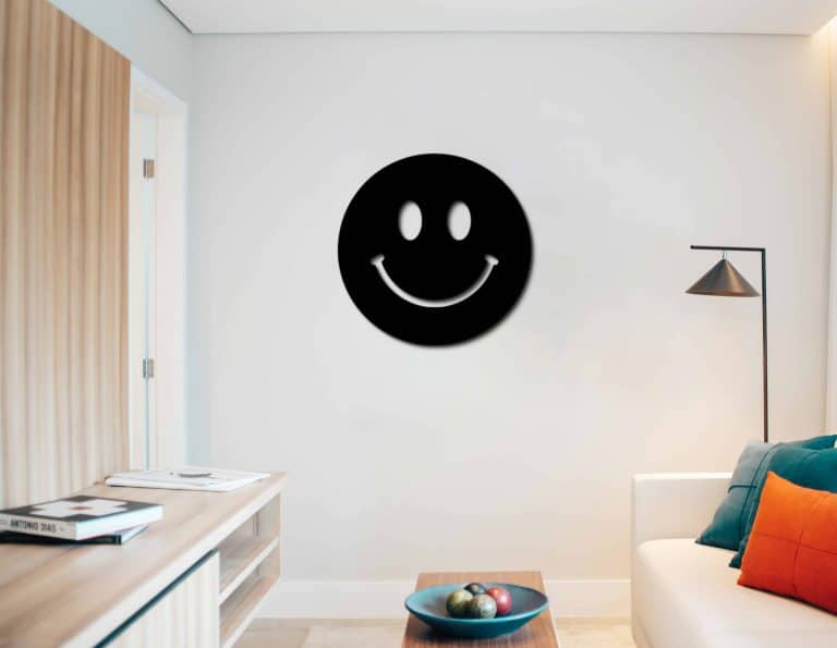 Décoration murale en métal : Smiley sourire
