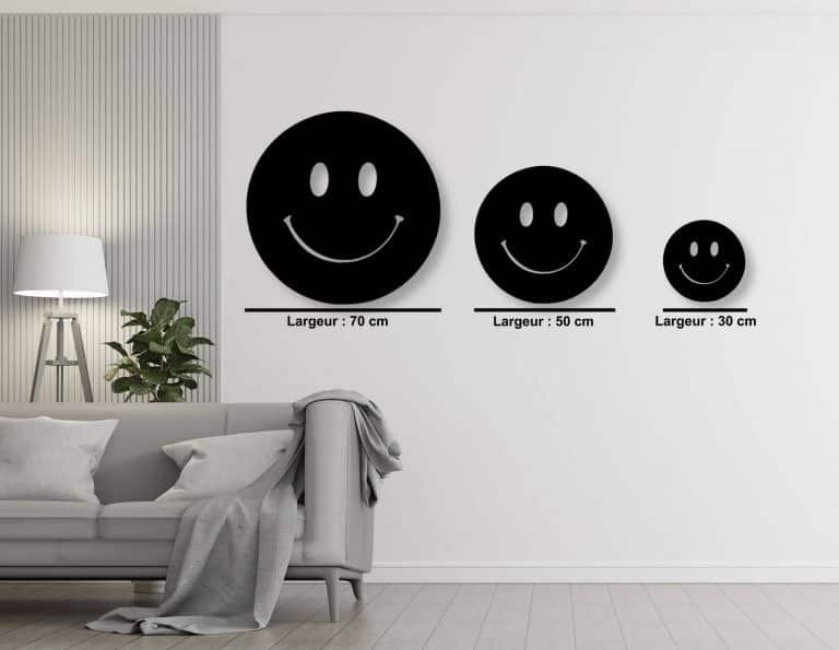 Décoration murale en métal : Smiley sourire