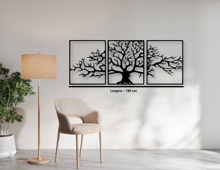 Décoration murale en métal : Arbre De Vie Triptyque