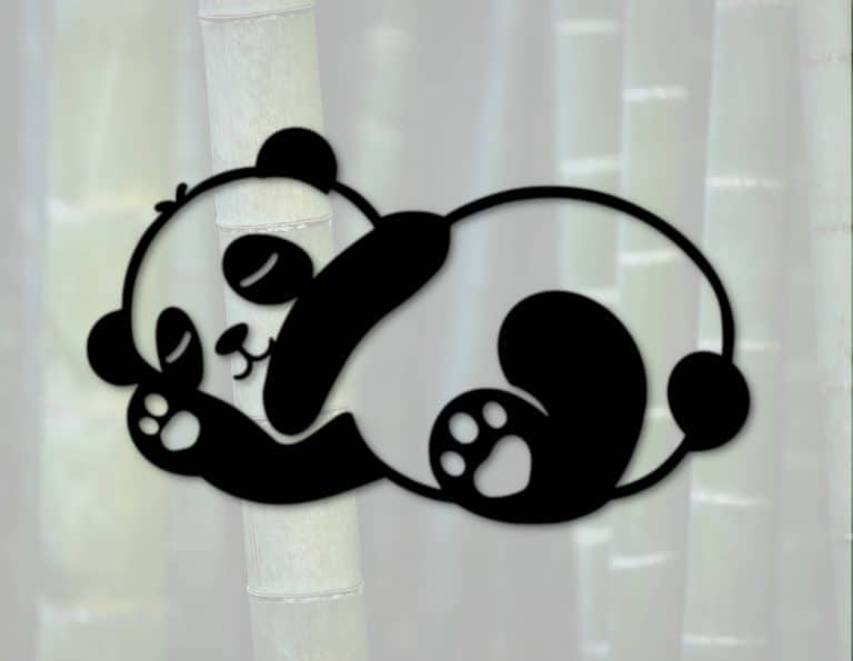 Décoration murale en métal : Petit Panda