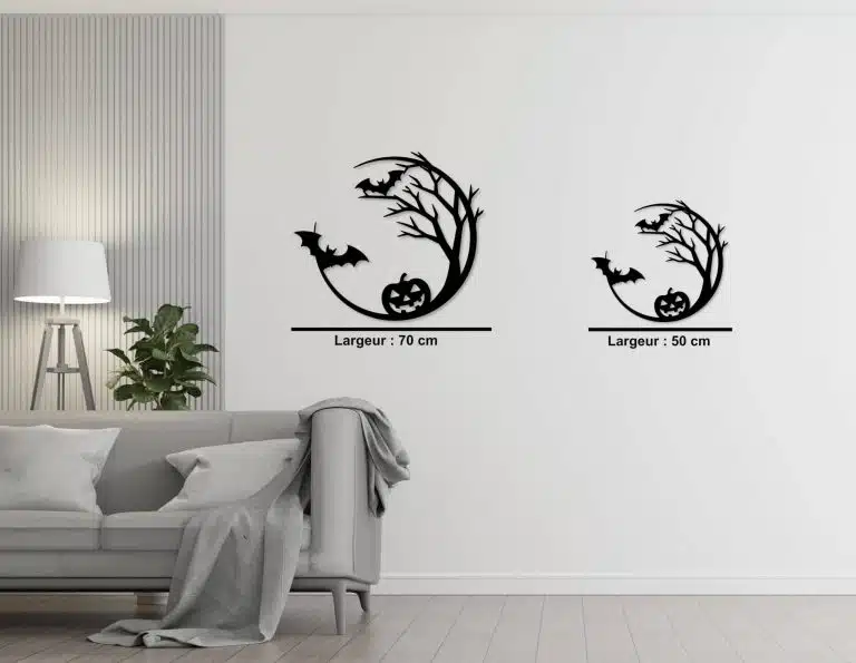 Décoration murale en métal : Mystère d'Halloween
