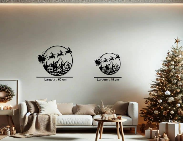 Décoration murale en métal : Boule de Noël