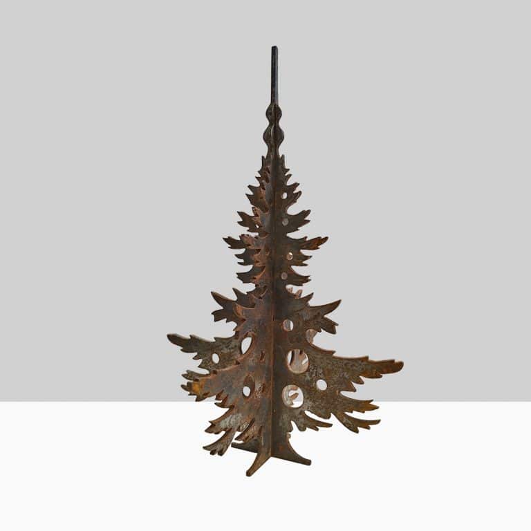 Décoration en corten : Sapin 3D