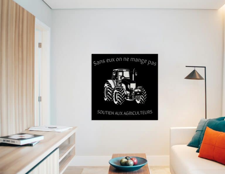 Décoration murale en métal : Sans eux on ne mange pas
