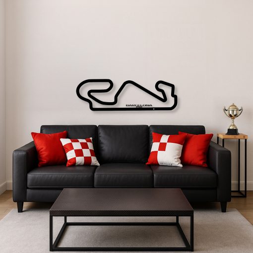 Décoration murale en métal : Circuit Formule 1 Édition 2025 Barcelona