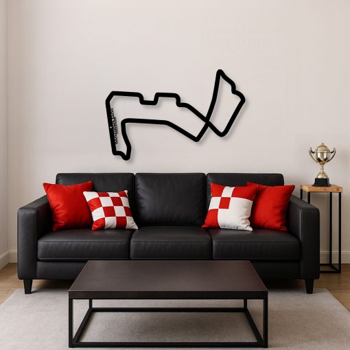 Décoration murale en métal : Circuit Formule 1 Édition 2025 Marina Bay