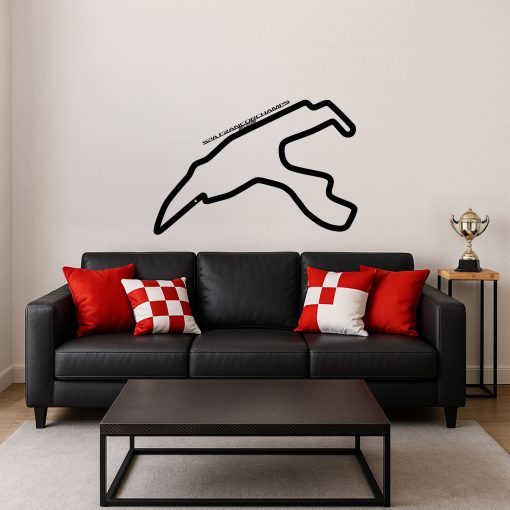 Décoration murale en métal : Circuit Formule 1 Édition 2025 Spa-Francorchamps