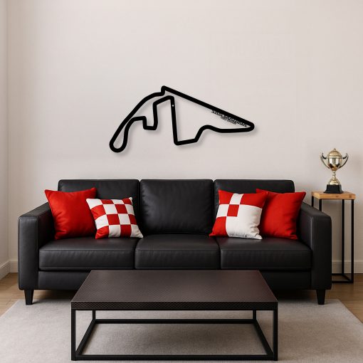Décoration murale en métal : Circuit Formule 1 Édition 2025 Yas Marina