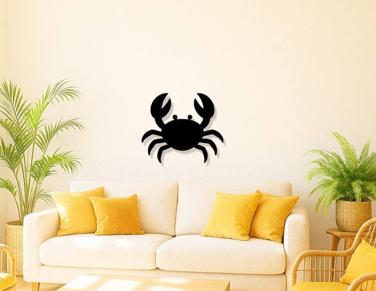 Décoration murale en métal : Crabe