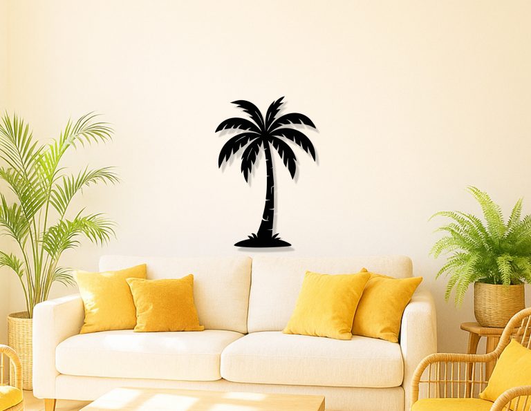 Décoration murale en métal : Palmier