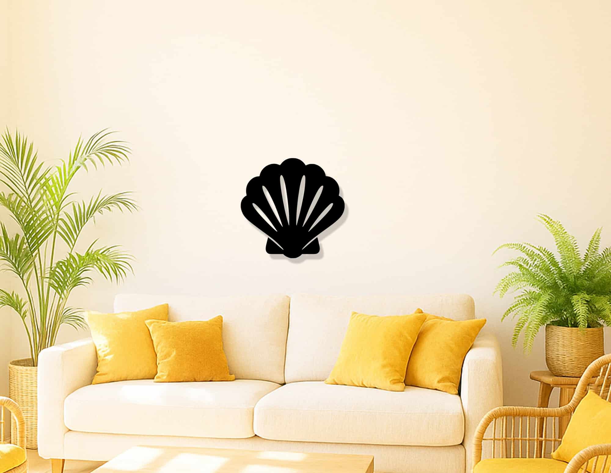 Décoration murale en métal : Coquille Saint-Jacques