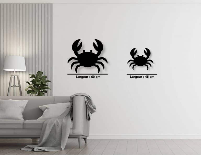 Décoration murale en métal : Crabe