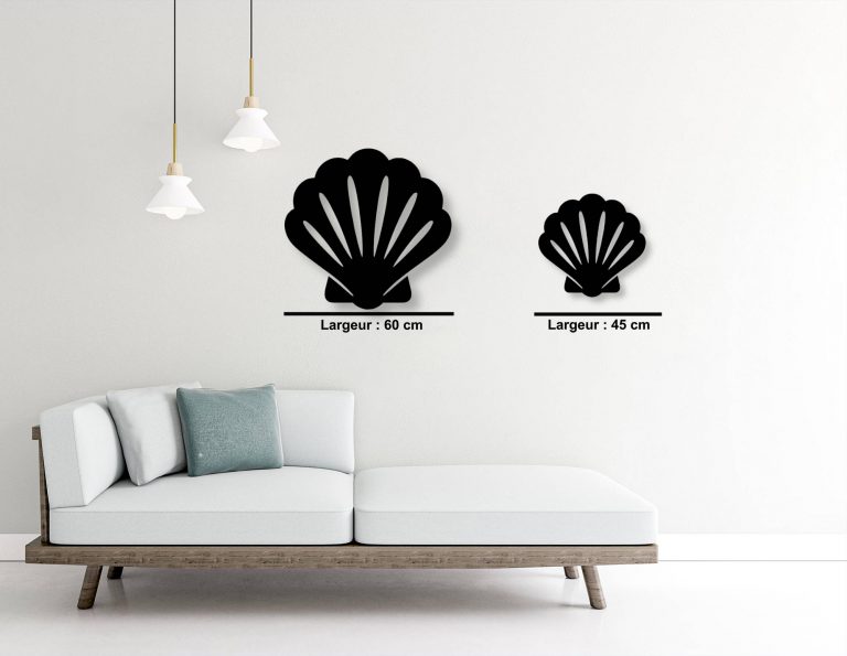 Décoration murale en métal : Coquille Saint-Jacques