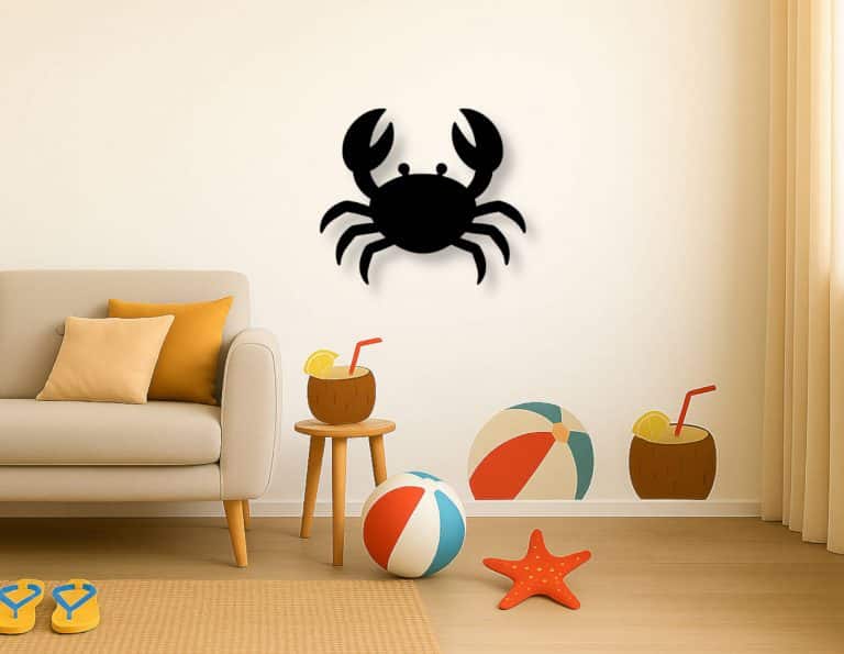 Décoration murale en métal : Crabe