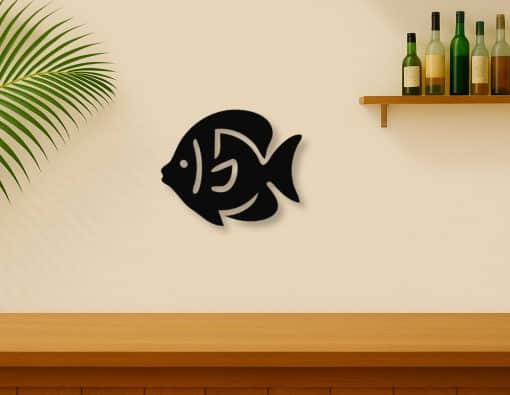 Décoration murale en métal : Poisson tropical 2
