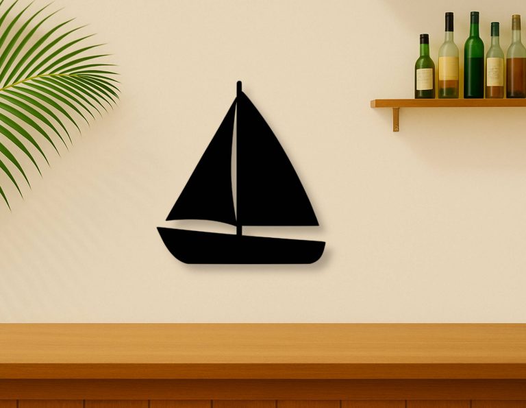 Décoration murale en métal : Voilier